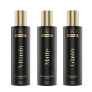 SNS Matte UV Gel Top Coat, Glassy Super Shine UV Gel Top Coat, Vitamin Extra Bonding UV Gel Base Coat 8oz - DTK Nail Supply