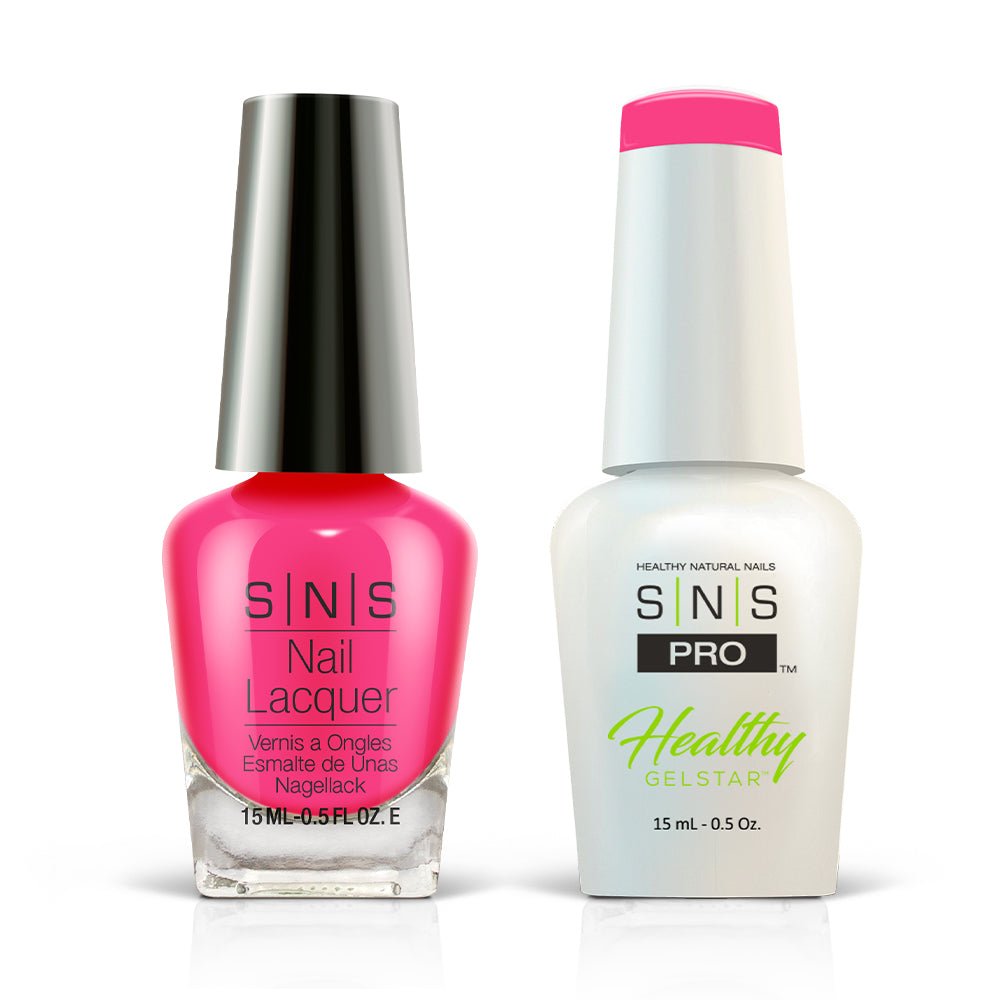 SNS Pro 3 in 1 - Beige Collection - 120 BOS - 16 - POWER PINK - Dip, Gel & Lacquer Matching - DTK Nail Supply