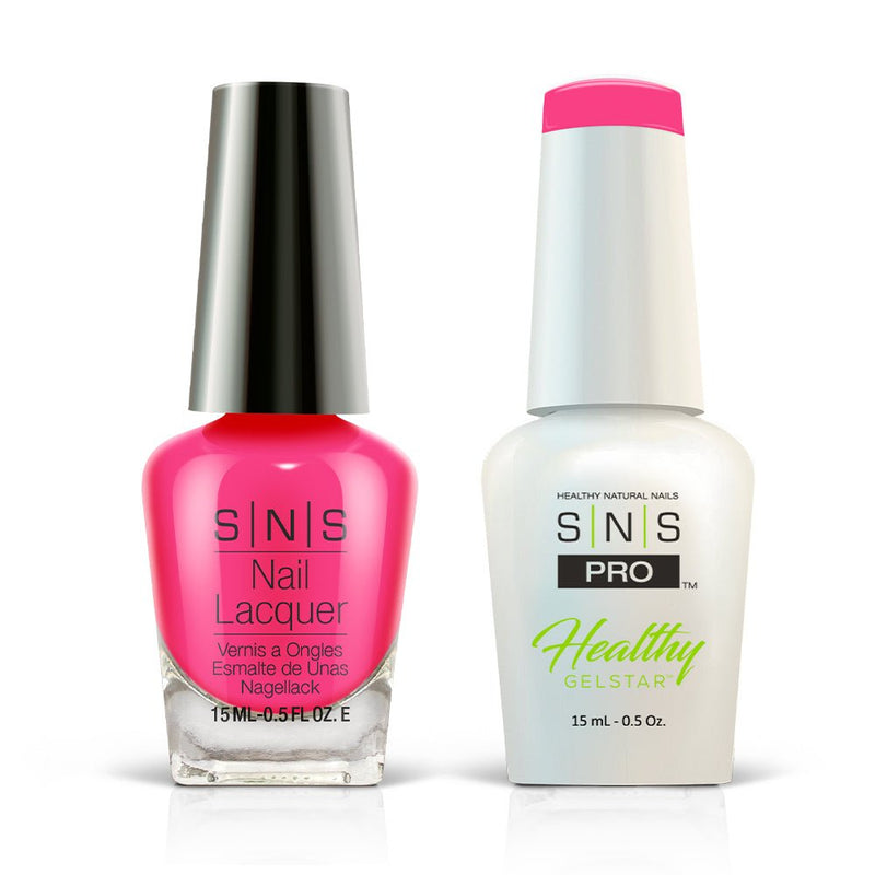 SNS Pro 3 in 1 - Beige Collection - 120 BOS - 16 - POWER PINK - Dip, Gel & Lacquer Matching - DTK Nail Supply