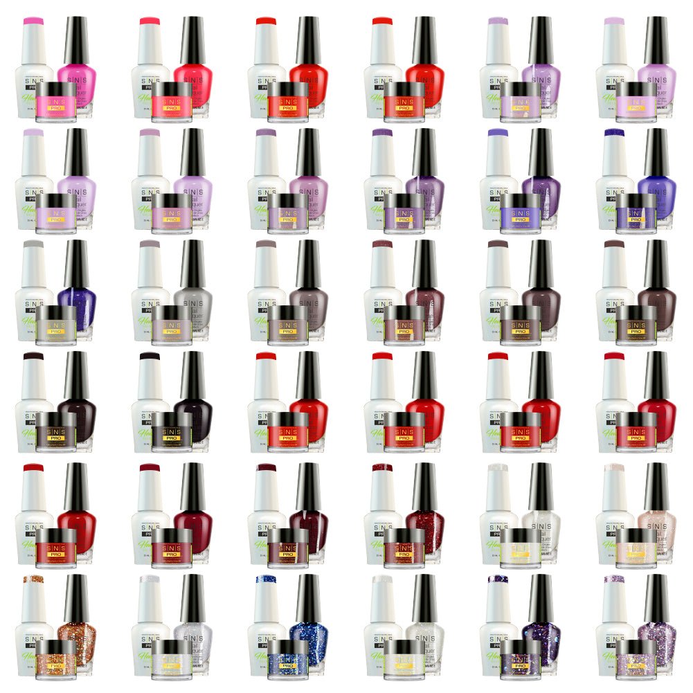 SNS Pro 3 in 1 - Board 2 Beige (037 - 072) - Dip, Gel & Lacquer Matching - DTK Nail Supply