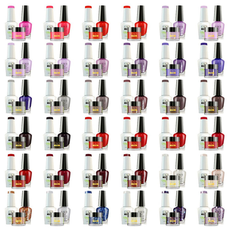 SNS Pro 3 in 1 - Board 2 Beige (037 - 072) - Dip, Gel & Lacquer Matching - DTK Nail Supply