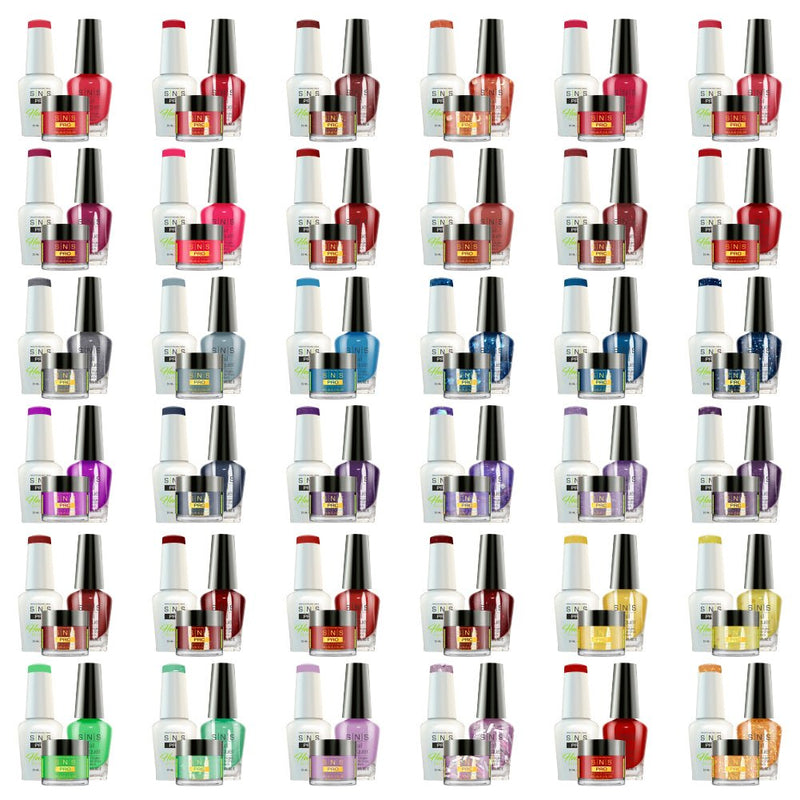 SNS Pro 4 in 1 - Board 4 Pink Collection (109 - 144) - Dip, Gel & Lacquer Matching - DTK Nail Supply