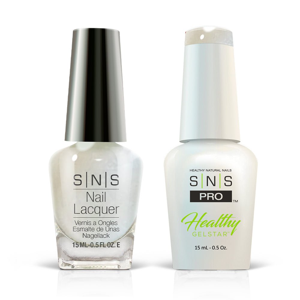 SNS Pro 4 in 1 Tiffany Blue - 001 SY - 07 PEARLY WHITE - Dip, Gel & Lacquer Matching - DTK Nail Supply
