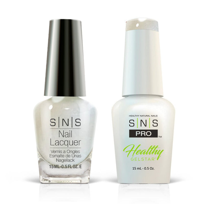 SNS Pro 4 in 1 Tiffany Blue - 001 SY - 07 PEARLY WHITE - Dip, Gel & Lacquer Matching - DTK Nail Supply