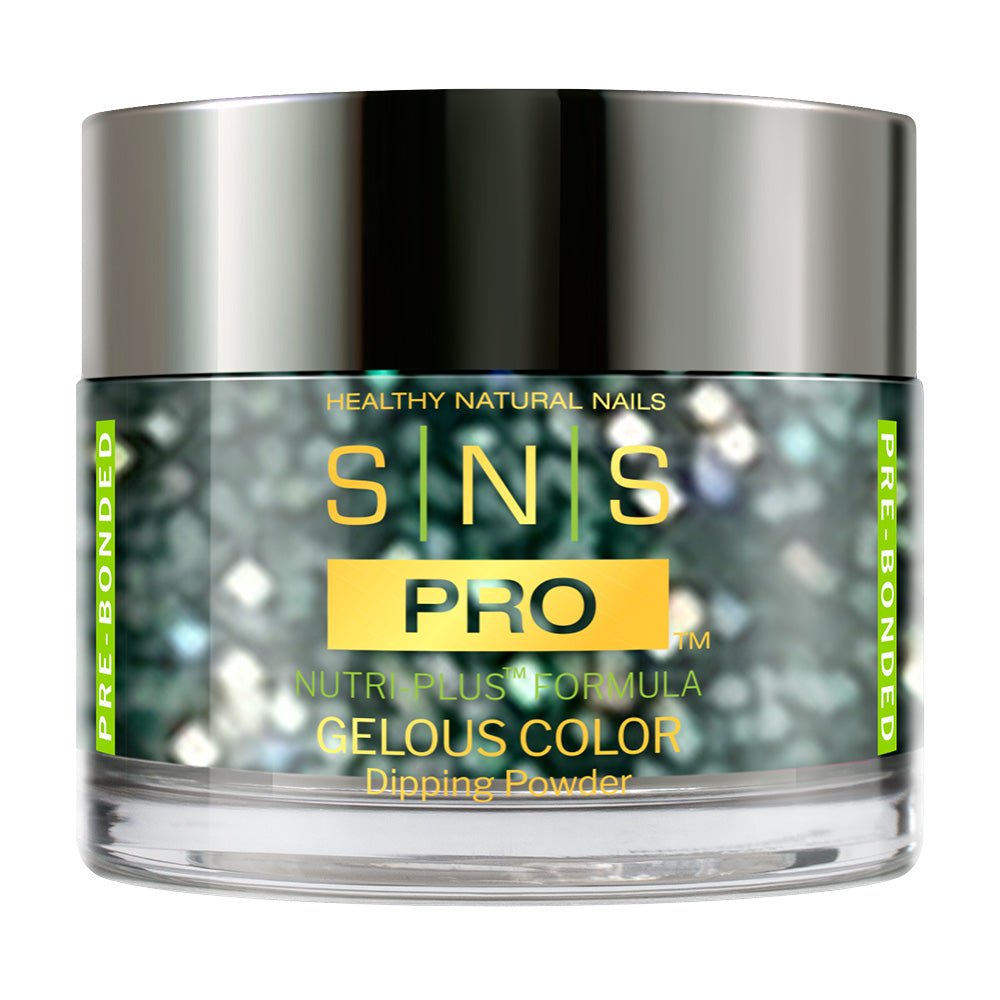 SNS Pro 4 in 1 Tiffany Blue - 143 BO - 029 POT OF SPARKLES - Dip, Gel & Lacquer Matching - DTK Nail Supply