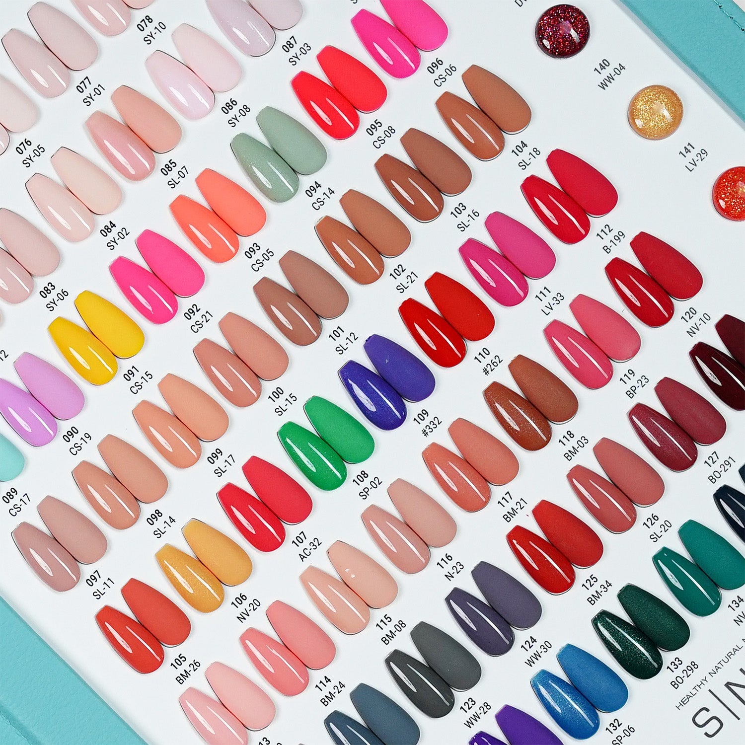 SNS Pro Dipping & Acrylic Powder - Set 144 Colors - Tiffany Blue Collection - DTK Nail Supply