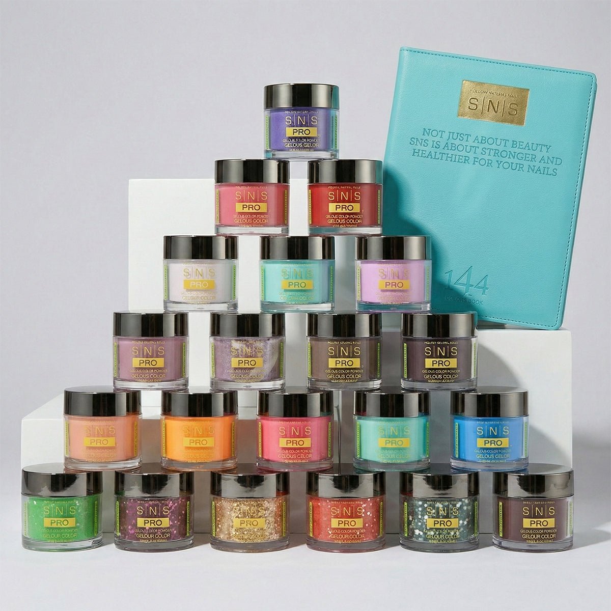 SNS Pro Dipping & Acrylic Powder - Set 144 Colors - Tiffany Blue Collection - DTK Nail Supply