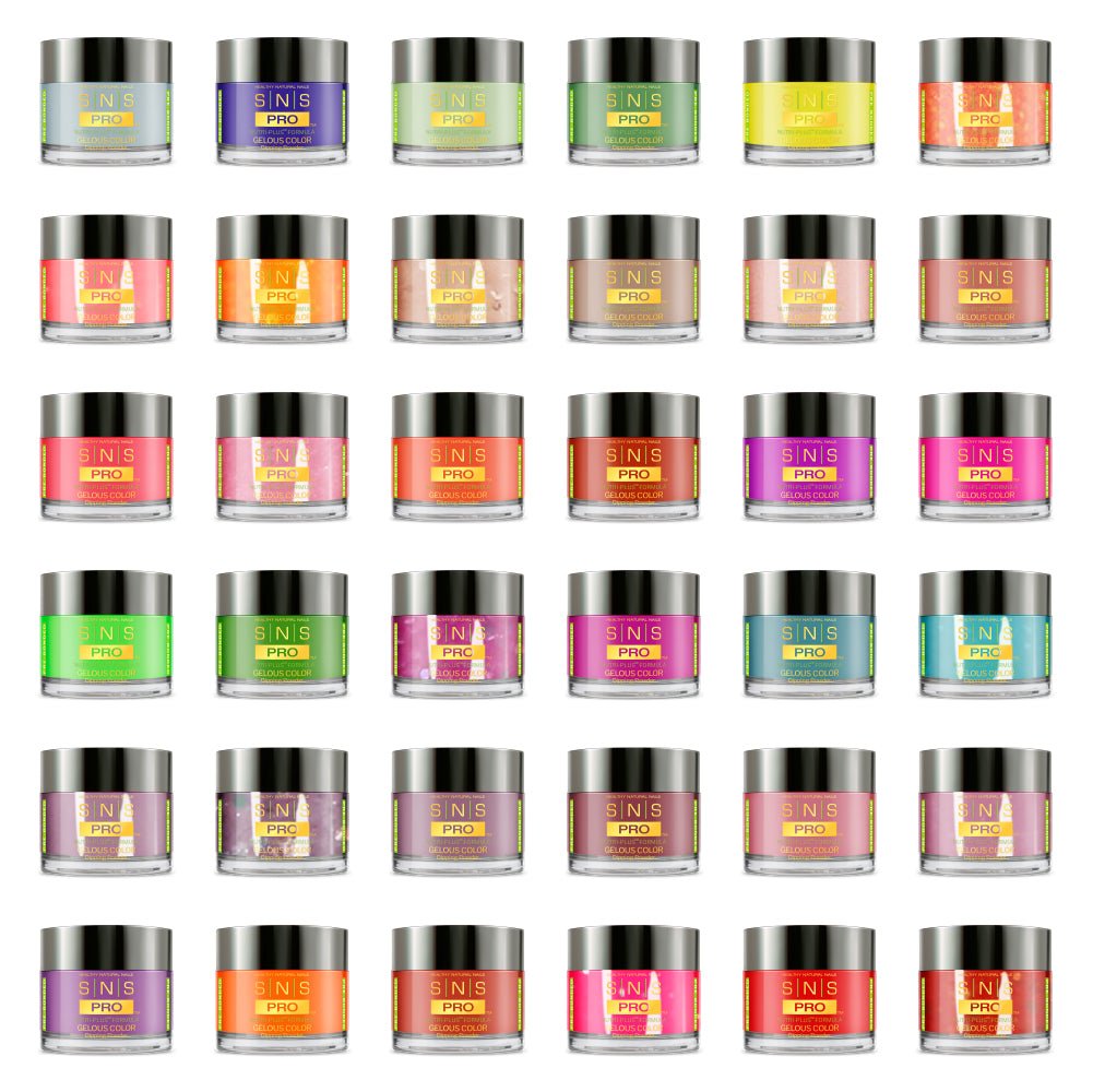 SNS Pro Dipping & Acrylic Powder - Set 36 Colors - Board 03 Pink Collection (073 - 108) - DTK Nail Supply