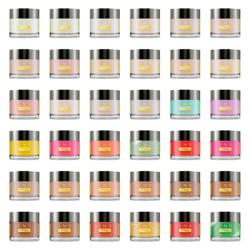 SNS Pro Dipping & Acrylic Powder - Set 36 Colors - Board 3 (073 - 108) - Tiffany Blue Collection - DTK Nail Supply