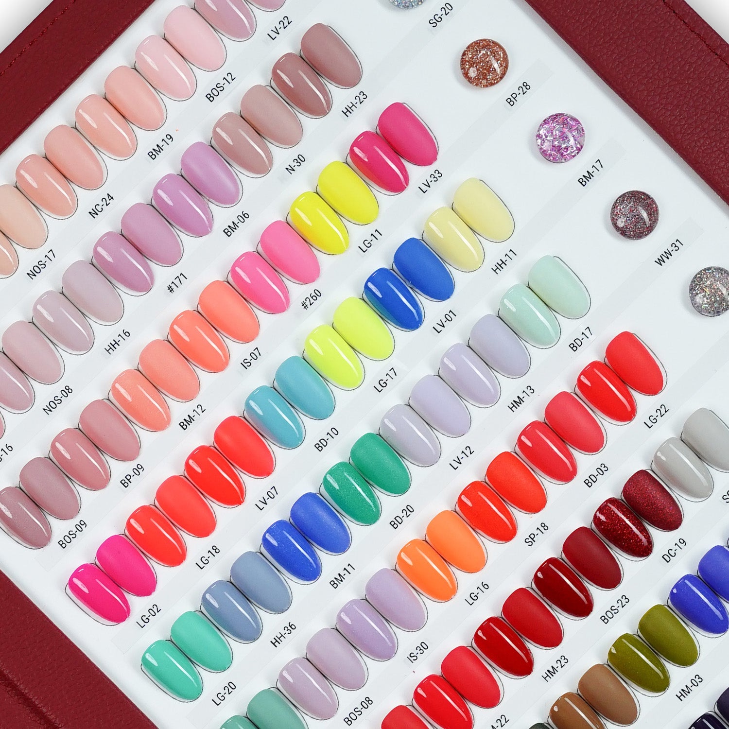 SNS Pro Dipping Powder - Set 144 Colors - Burgundy Collection - DTK Nail Supply