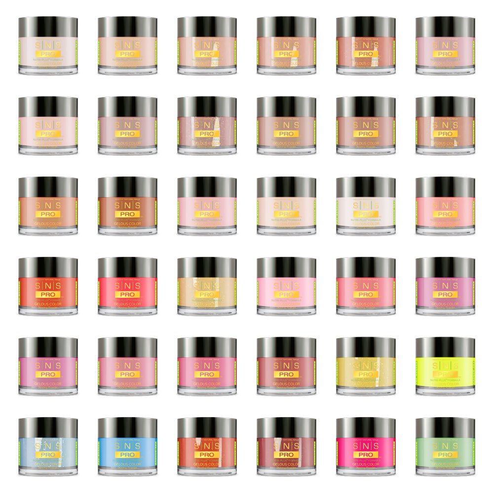 SNS Pro Dipping Powder - Set 36 Colors - Board 3 Beige (073 - 108) - DTK Nail Supply