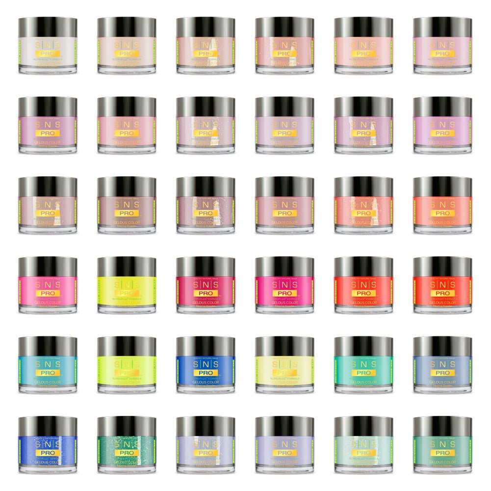 SNS Pro Dipping Powder - Set 36 Colors - Board 3 Burgundy (073 - 108) - DTK Nail Supply