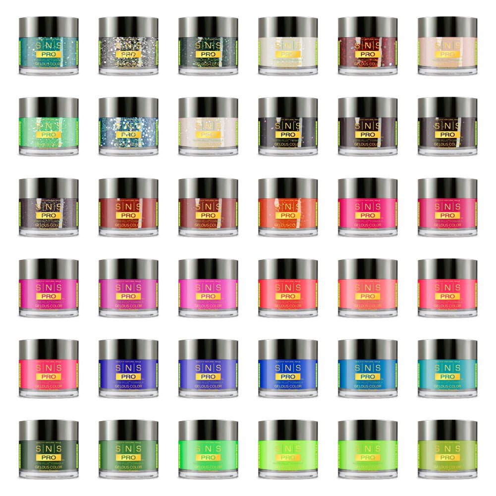 SNS Pro Dipping Powder - Set 36 Colors - Board 4 Beige (109 - 144) - DTK Nail Supply