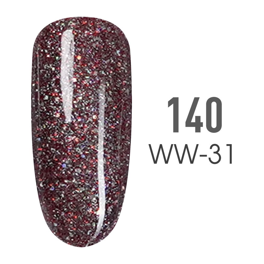 SNS Pro Gel Nail Polish Duo - Burgundy Collection - 140 WW31 - ICE GARDEN - DTK Nail Supply