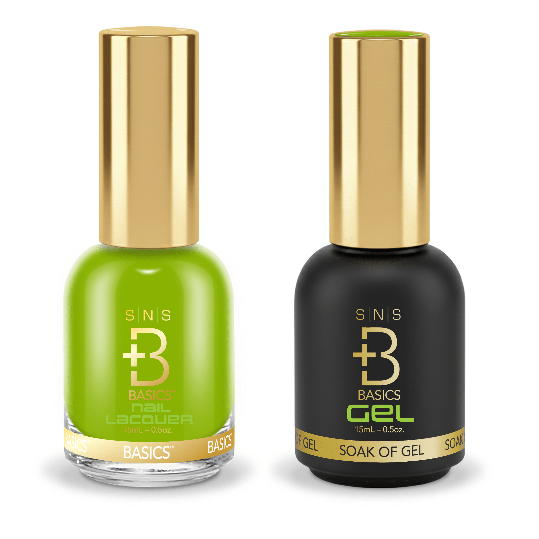 SNS Pro Gel Nail Polish Duo - GB - 023 - Yellow Green Collection - DTK Nail Supply