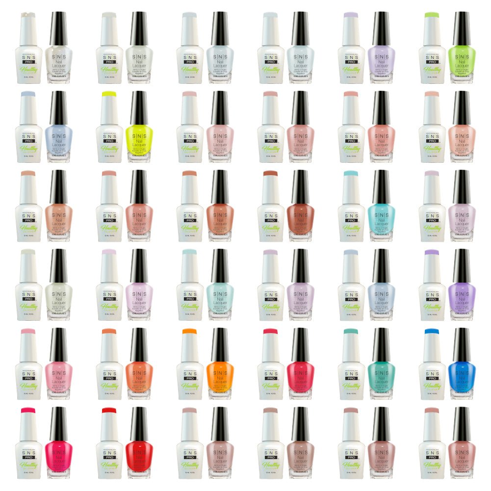 SNS Pro Gel Nail Polish Duo Set 36 Colors - Board 1 (001 - 036) - Tiffany Blue Collection - DTK Nail Supply