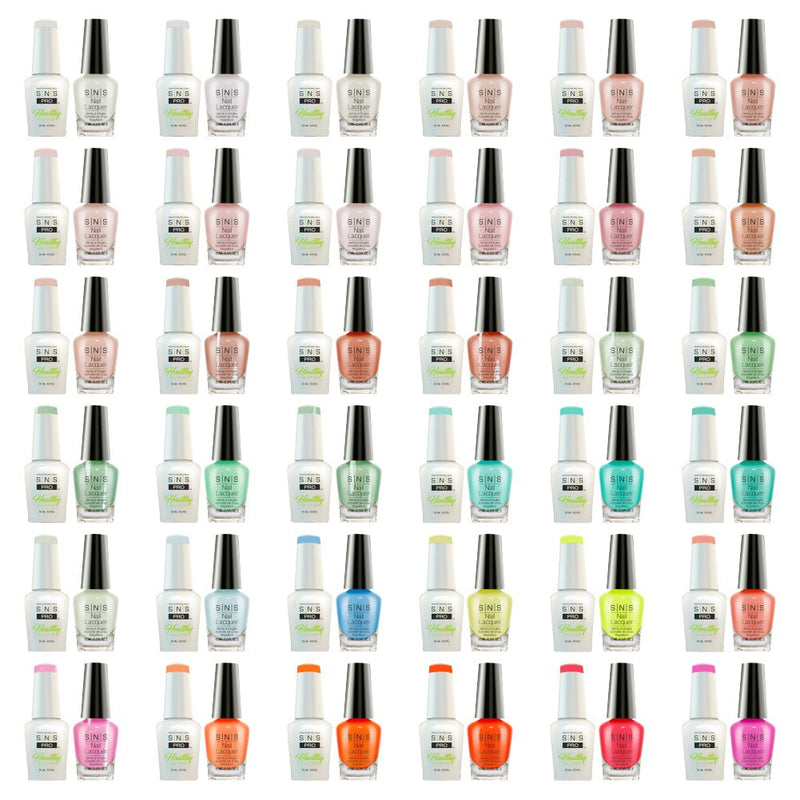 SNS Pro Gel Nail Polish Duo Set 36 Colors - Board 1 Beige (001 - 036) - DTK Nail Supply