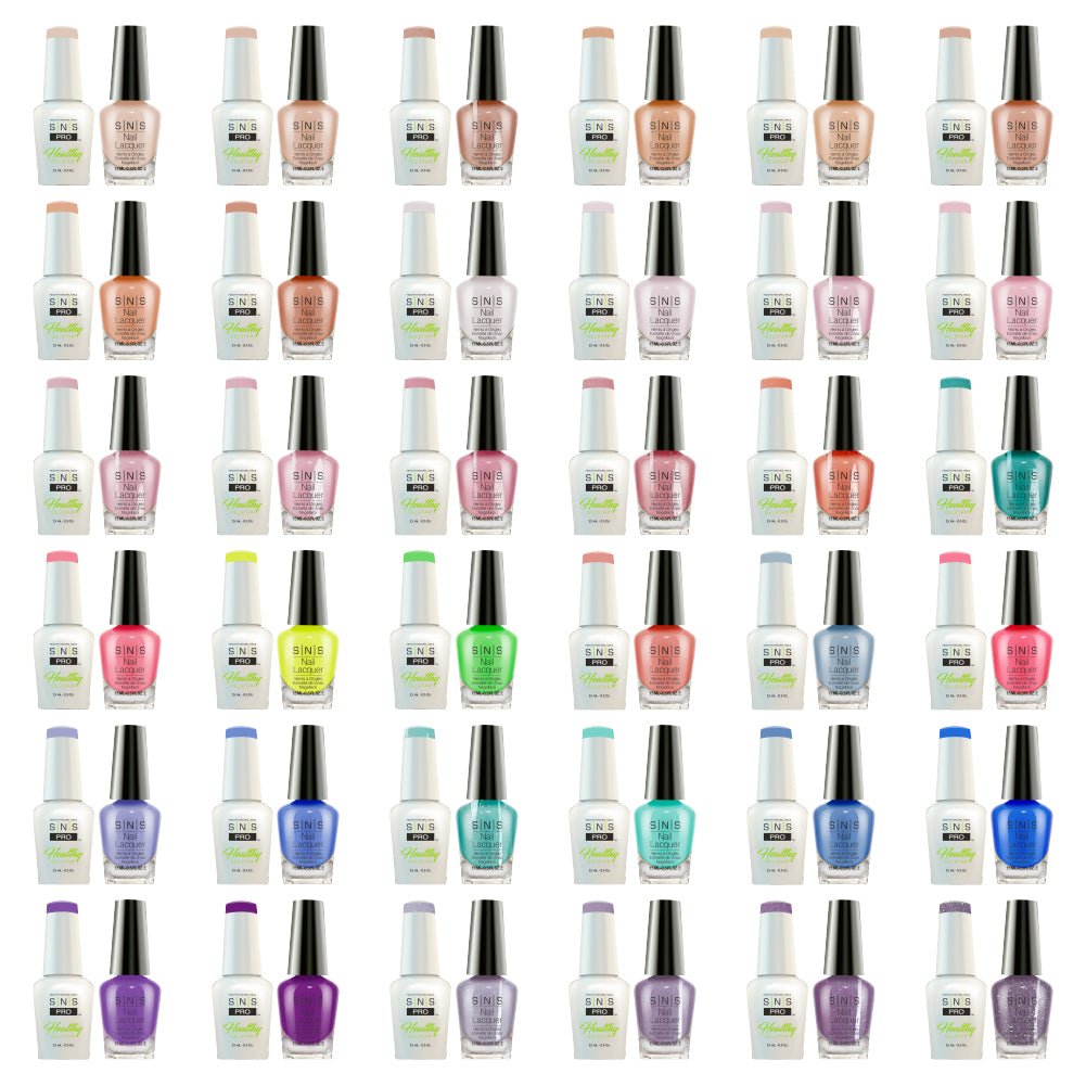 SNS Pro Gel Nail Polish Duo Set 36 Colors - Board 1 Burgundy (001 - 036) - DTK Nail Supply