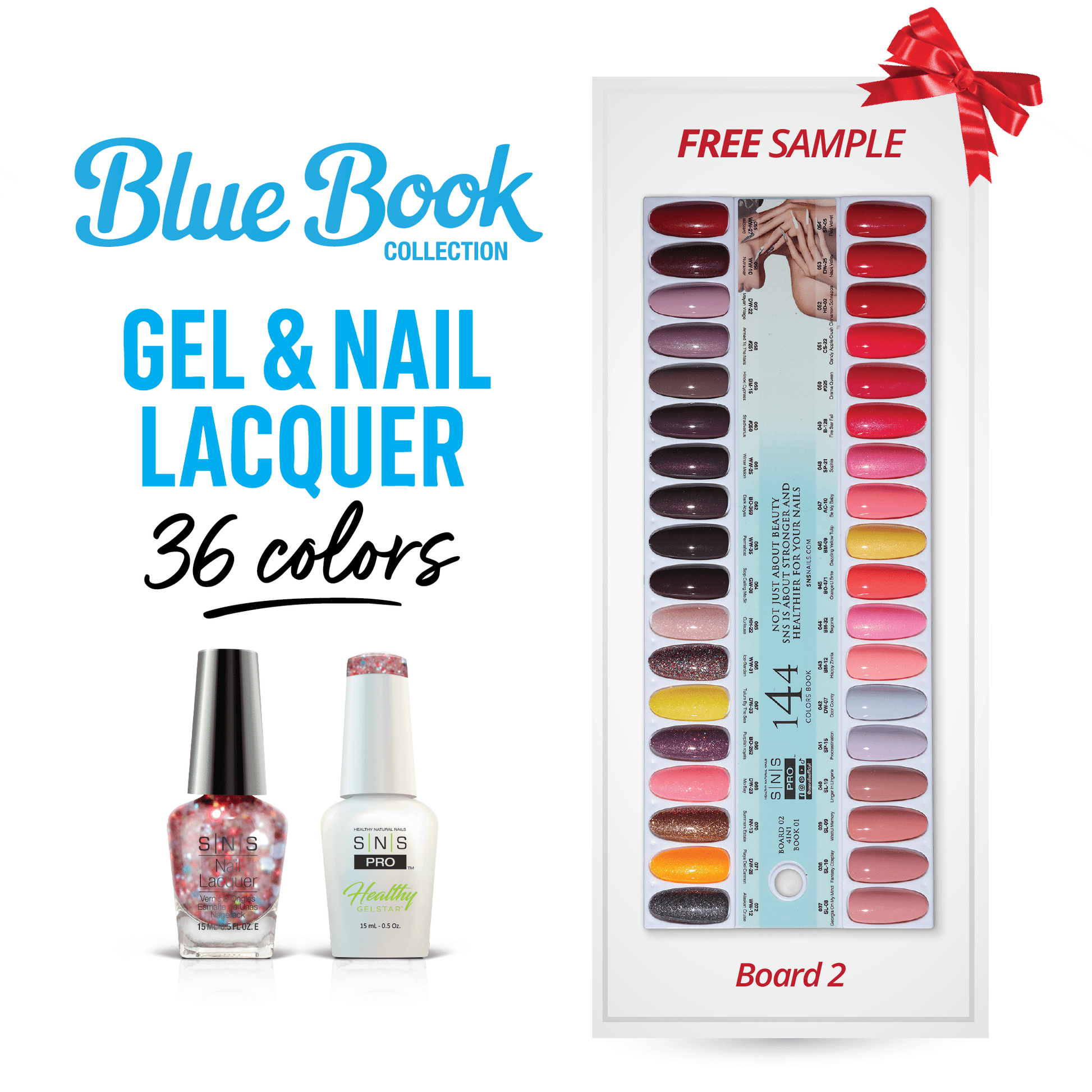 SNS Pro Gel Nail Polish Duo Set 36 Colors - Board 2 (037 - 072) - Tiffany Blue Collection - DTK Nail Supply