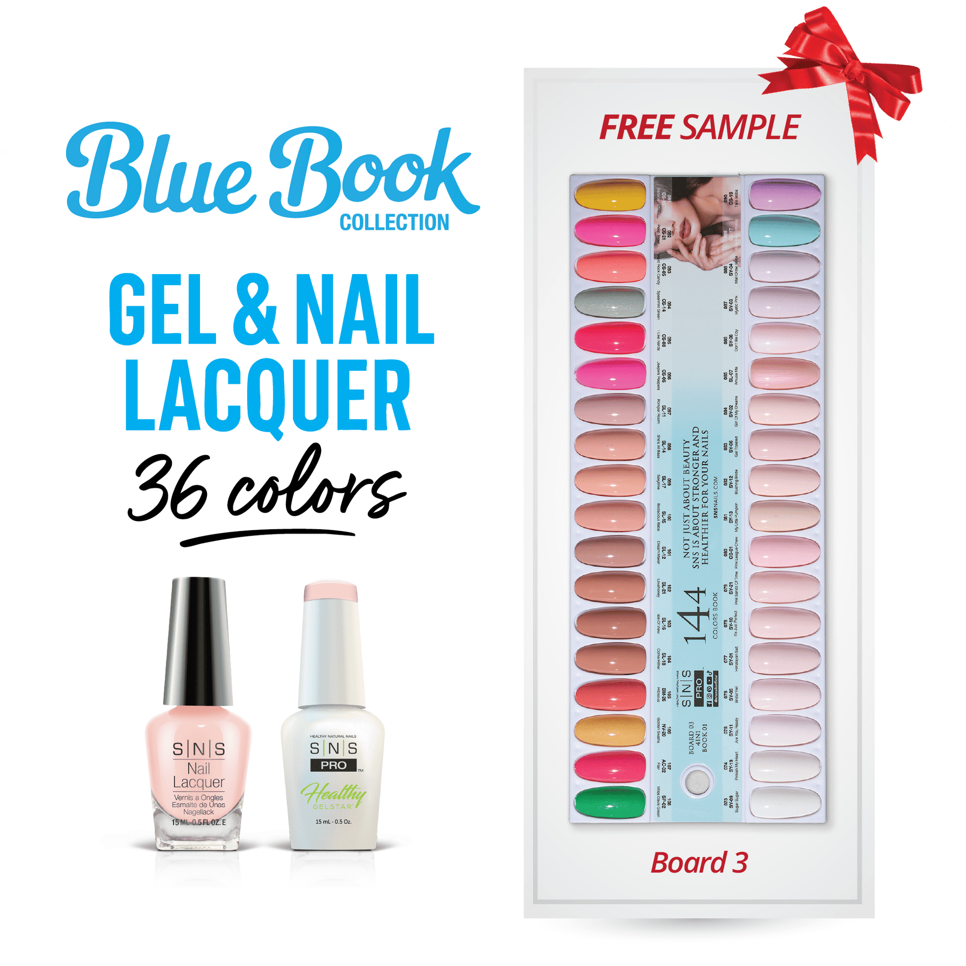 SNS Pro Gel Nail Polish Duo Set 36 Colors - Board 3 (073 - 108) - Tiffany Blue Collection - DTK Nail Supply