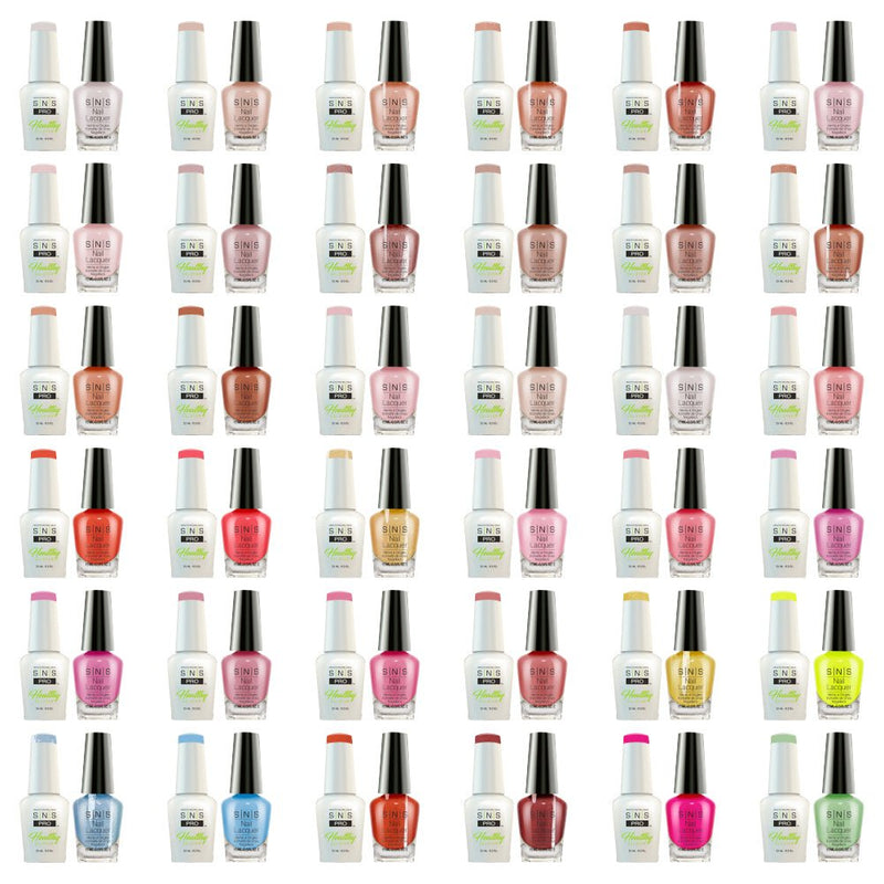 SNS Pro Gel Nail Polish Duo Set 36 Colors - Board 3 Beige (073 - 108) - DTK Nail Supply