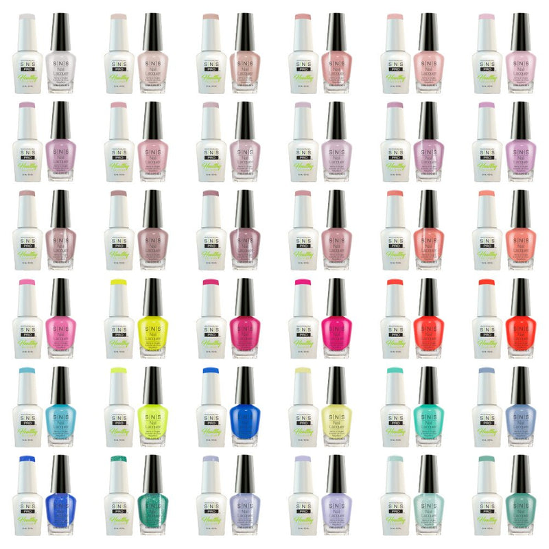 SNS Pro Gel Nail Polish Duo Set 36 Colors - Board 3 Burgundy (073 - 108) - DTK Nail Supply