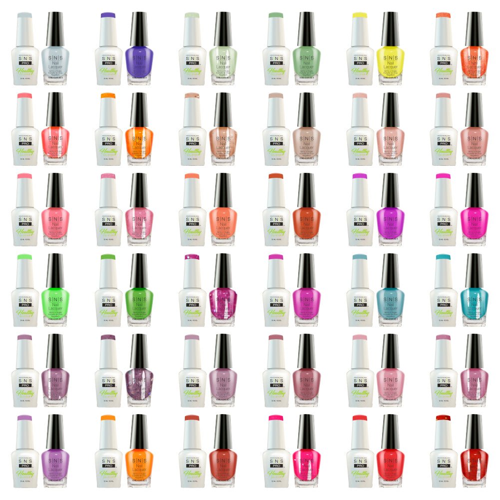 SNS Pro Gel Nail Polish Duo Set 36 Colors - Board 3 Pink Collection (073 - 108) - DTK Nail Supply