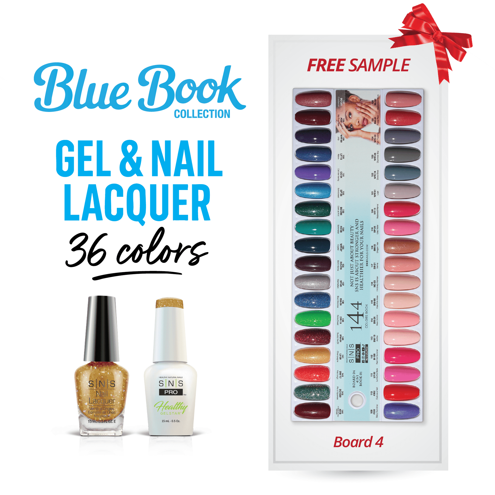 SNS Pro Gel Nail Polish Duo Set 36 Colors - Board 4 (109 - 144) - Tiffany Blue Collection - DTK Nail Supply