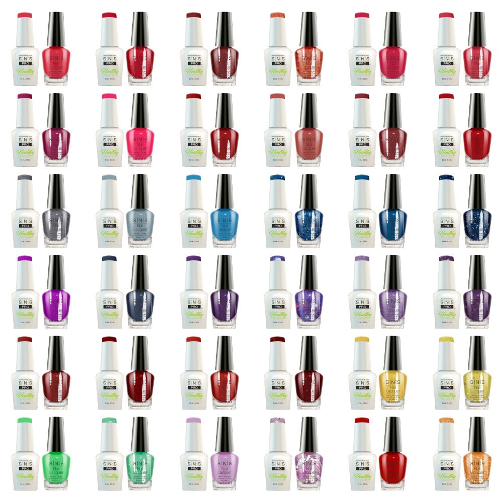 SNS Pro Gel Nail Polish Duo Set 36 Colors - Board 4 Pink Collection (109 - 144) - DTK Nail Supply