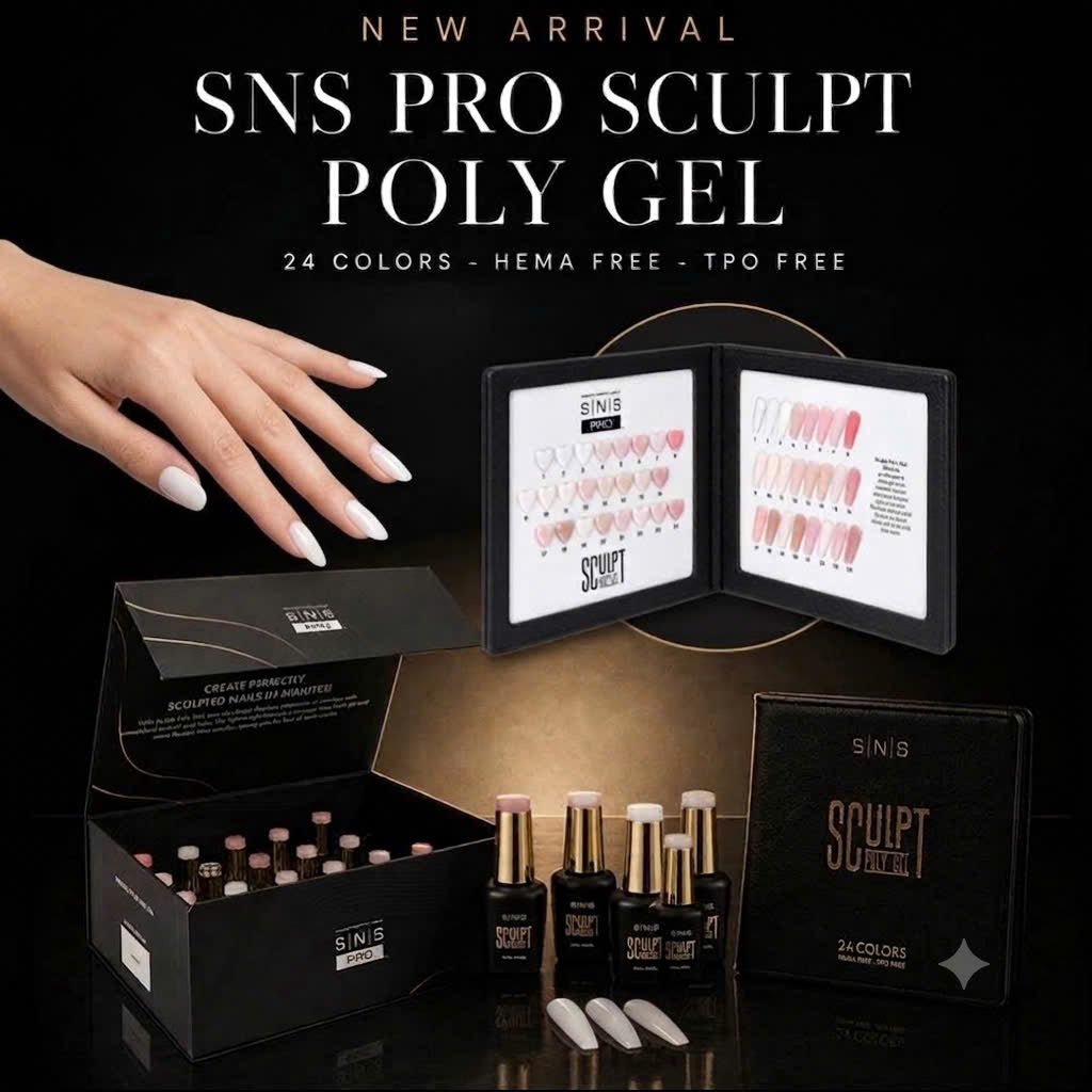 SNS Pro Sculpt Poly Gel - Set 24 Colors - HEMA & TPO Free - 0.5 oz - DTK Nail Supply