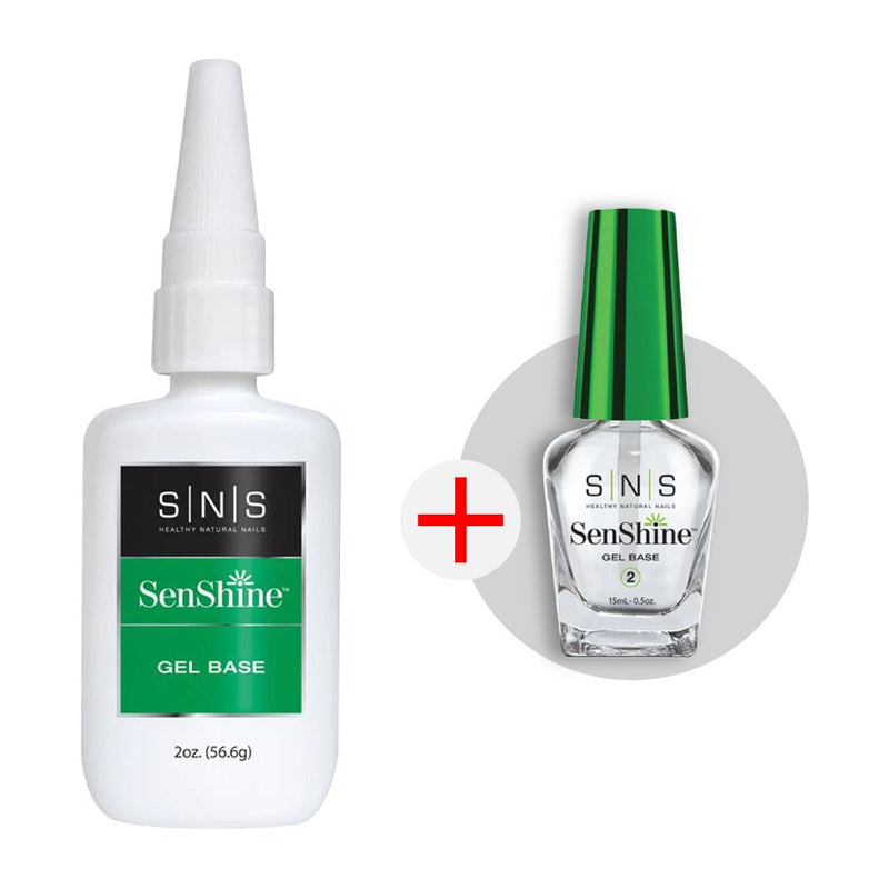SNS Senshine Gel Base - Dipping Essential 2 oz - FREE 1 Liquid 0.5oz - DTK Nail Supply