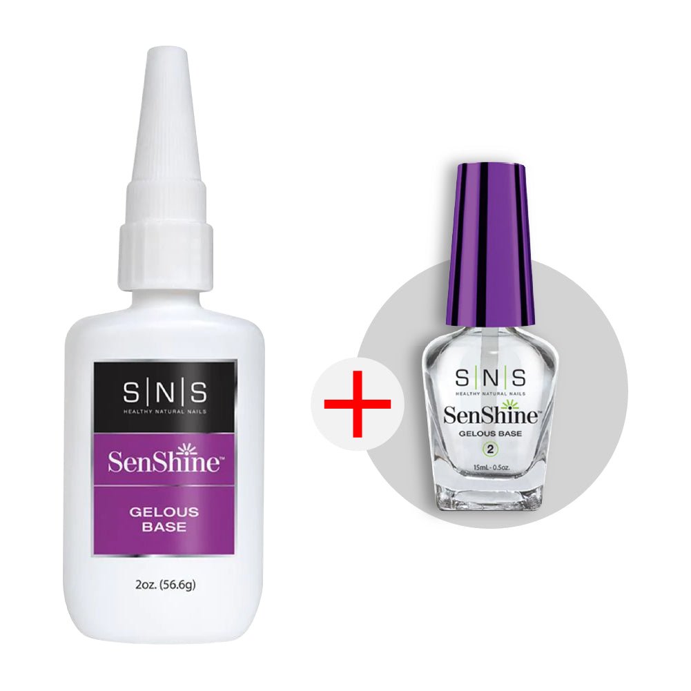 SNS Senshine Gelous Base - Dipping Essential 2 oz - FREE 1 Liquid 0.5oz - DTK Nail Supply