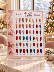 SNS Pro Velvet Season - Set 48 Colors - Gel Polish & Matching Nail Lacquer Duo - 0.5oz - DTK Nail Supply