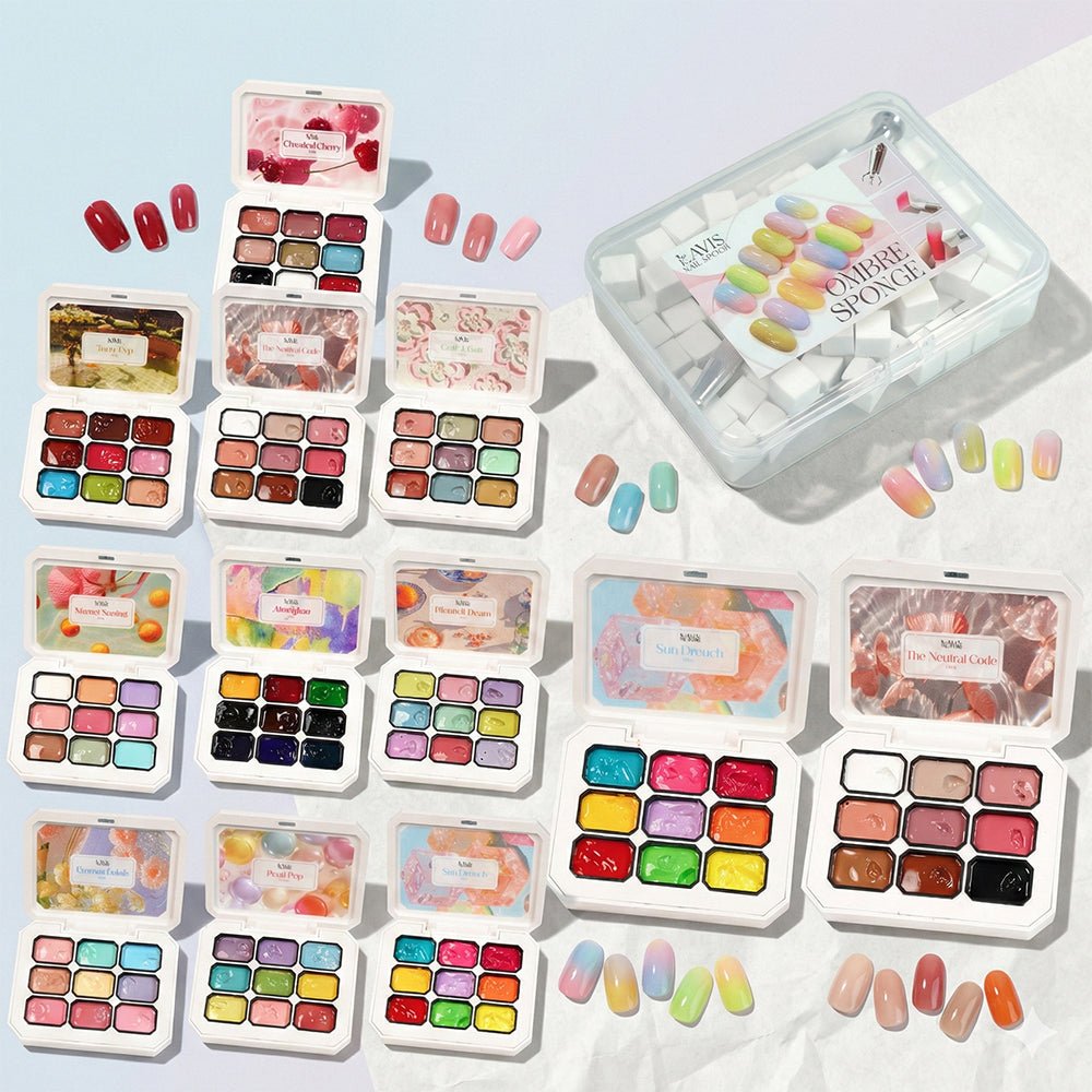 SPECIAL: Buy 10 LAVIS Pat Pat Gels, Free 2 Pat Gels (P6 & P8) + 1 Set of Sponges & Grabber - DTK Nail Supply