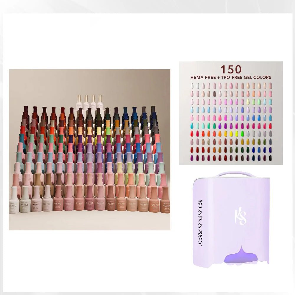 SPECIAL: Buy Full 150 Kiara Sky Pro Gel Polishes, FREE 1 KS Pro Rechargeable Lamp Ver.2 - DTK Nail Supply