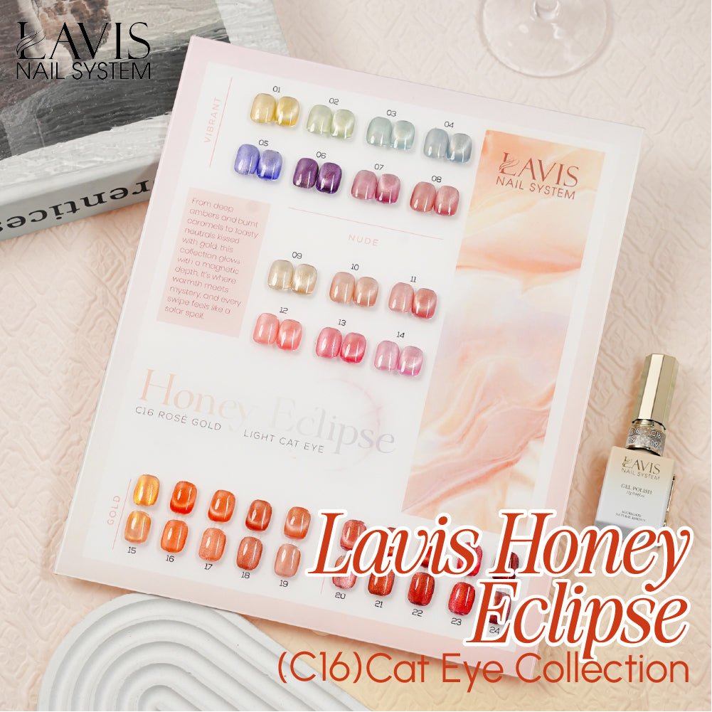 SPECIAL: Buy LAVIS Honey Eclipse Cat Eye Collection C16, FREE 1 Pat Gel 08 - DTK Nail Supply