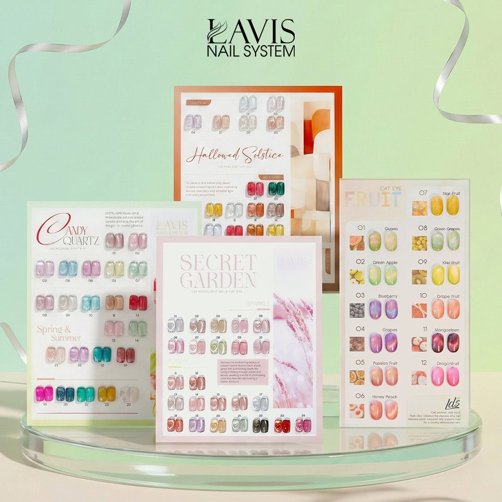 SPECIAL: Buy LAVIS Moon Light Cat Eye Collections: C12, C13, C14, FREE 1 Full LDS Fruit Cat Eye Collection - DTK Nail Supply