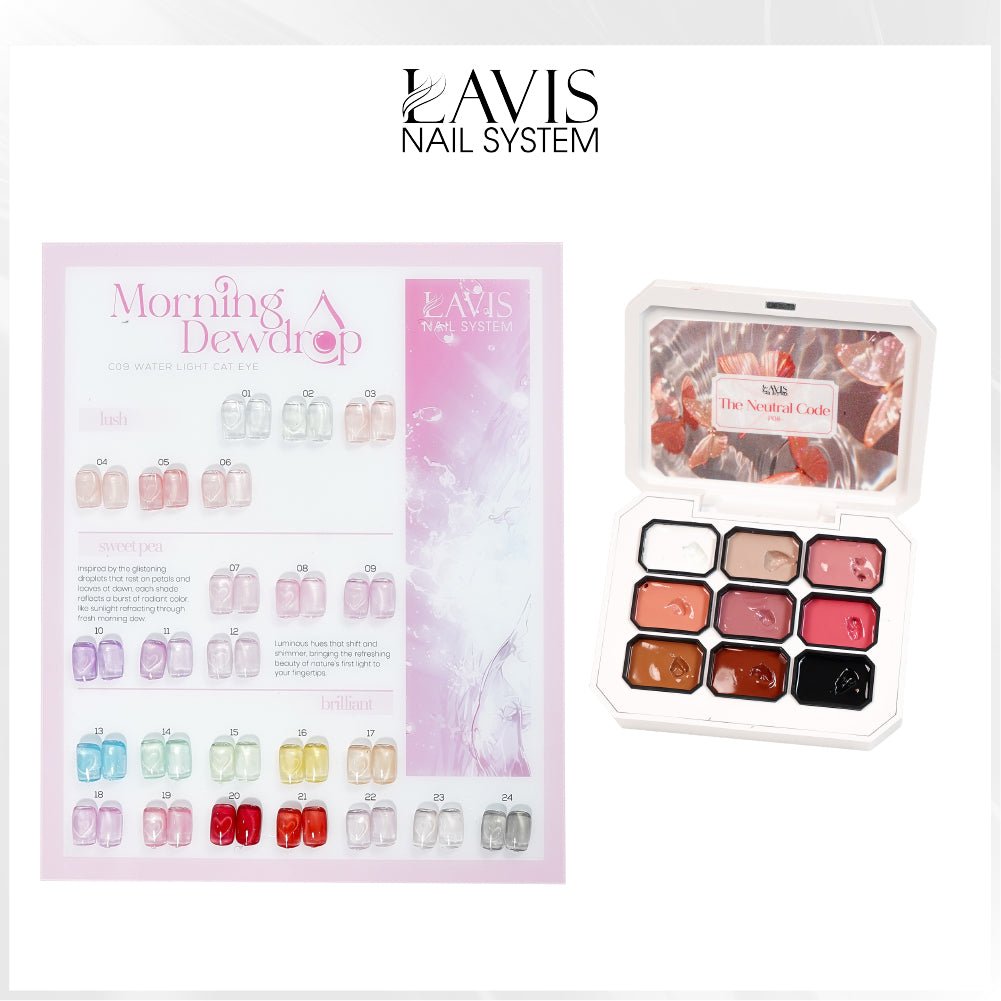 SPECIAL: Buy LAVIS Morning Dewdrop Cat Eye Collection C09, FREE 1 Pat Gel 08 - DTK Nail Supply
