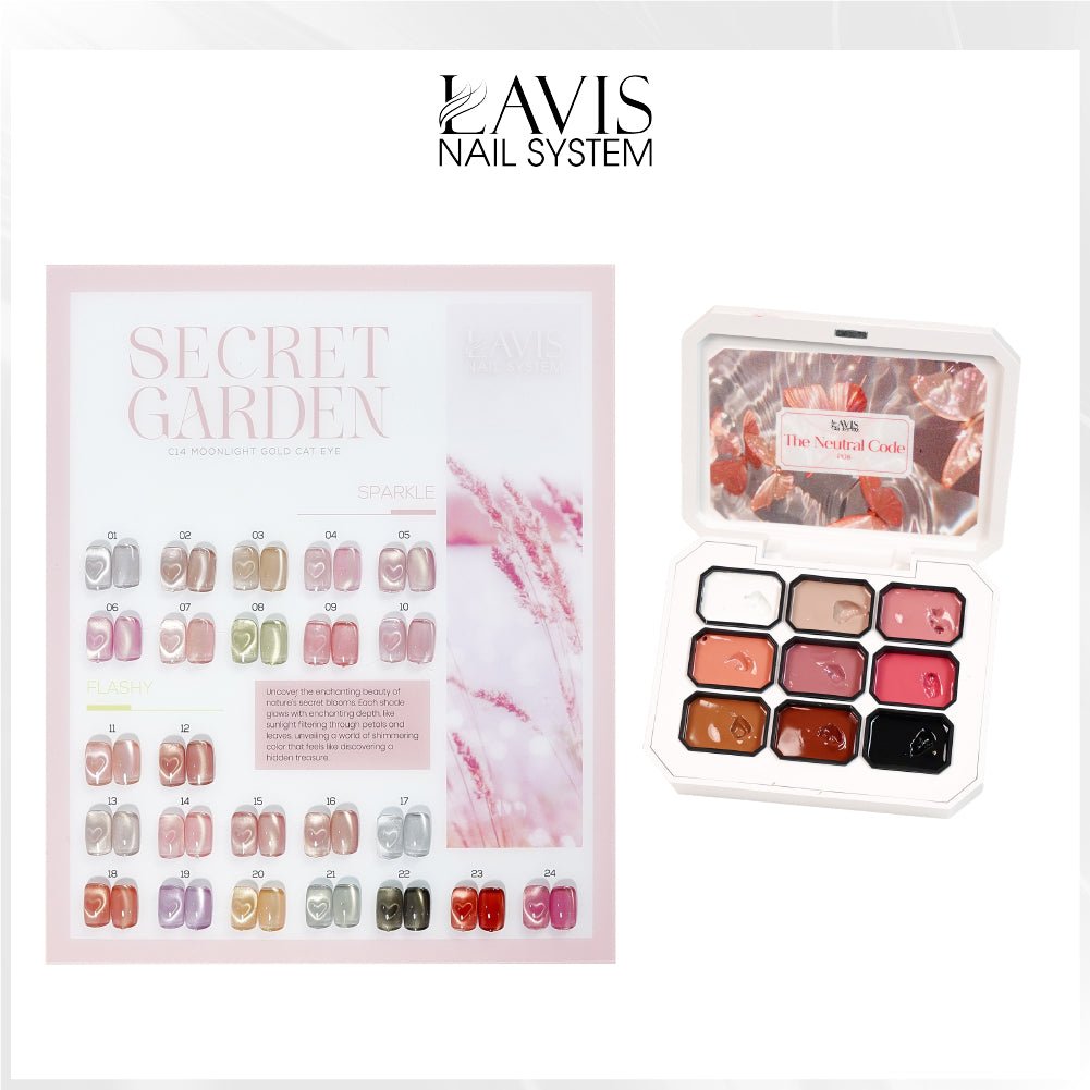 SPECIAL: Buy LAVIS Secret Garden Cat Eye Collection C14, FREE 1 Pat Gel 08 - DTK Nail Supply