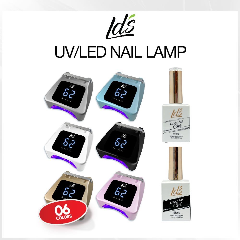 SPECIAL: Buy LDS UV/LED Nail Lamp, FREE 1 Set of LDS Liner Gel Art Black & White - DTK Nail Supply