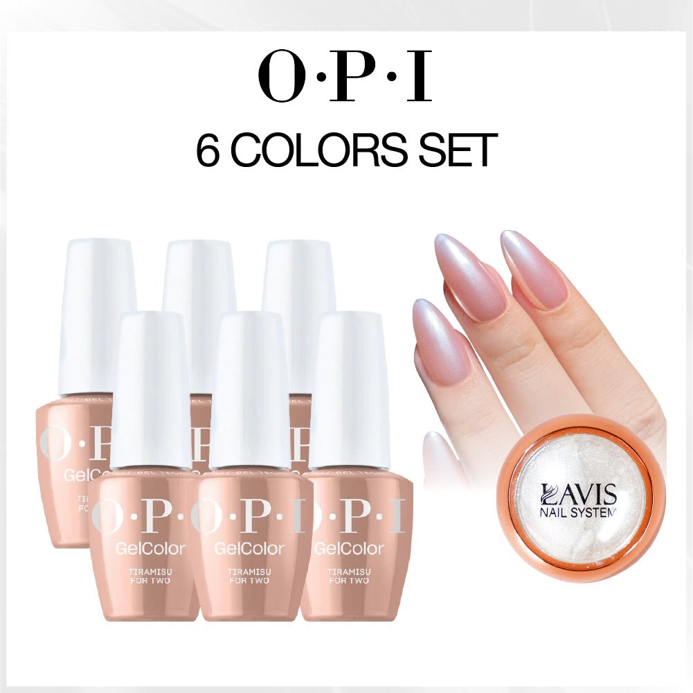 SPECIAL: OPI Set 6 Colors, FREE 1 Chrome Powder - DTK Nail Supply