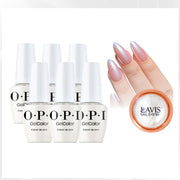 OPI Intelli-Gel - Set 6 Colors - H22 Funny Bunny, FREE 1 Chrome Powder