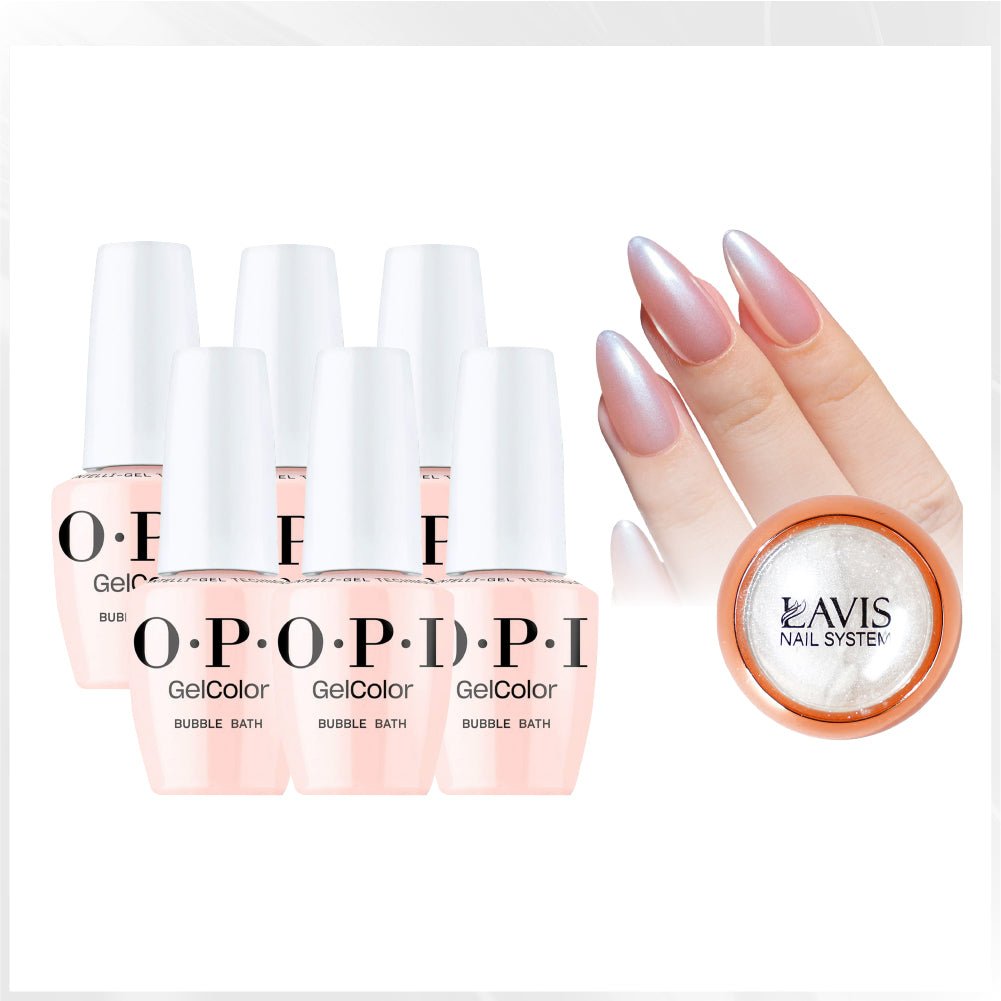 SPECIAL: OPI Set 6 Colors, FREE 1 Chrome Powder - DTK Nail Supply