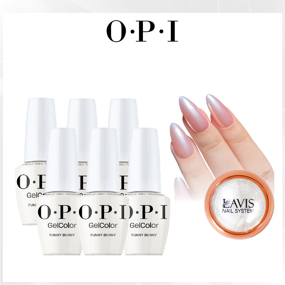 SPECIAL: OPI Set 6 Colors, FREE 1 Chrome Powder - DTK Nail Supply