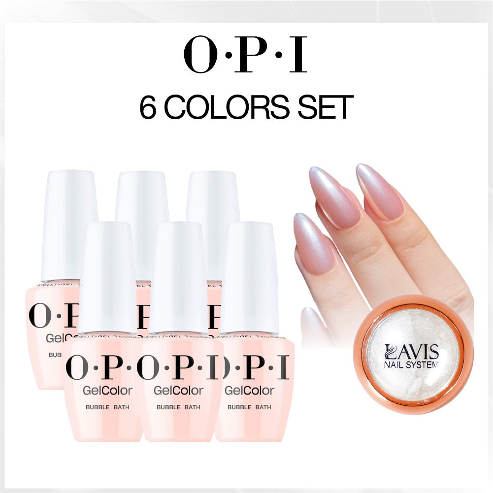 SPECIAL: OPI Set 6 Colors, FREE 1 Chrome Powder - DTK Nail Supply