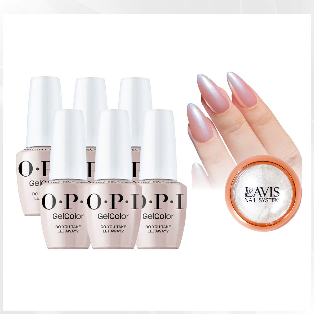 SPECIAL: OPI Set 6 Colors, FREE 1 Chrome Powder - DTK Nail Supply