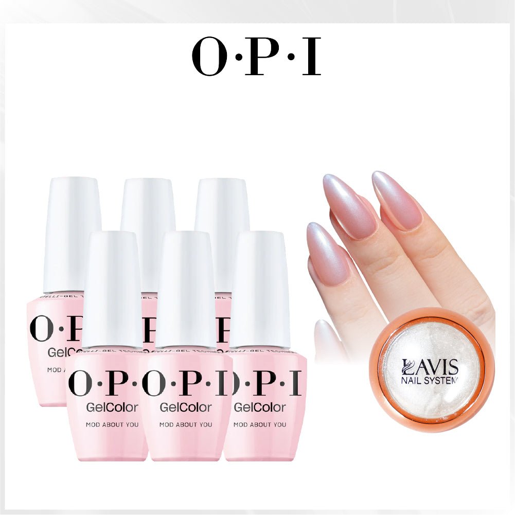 SPECIAL: OPI Set 6 Colors, FREE 1 Chrome Powder - DTK Nail Supply