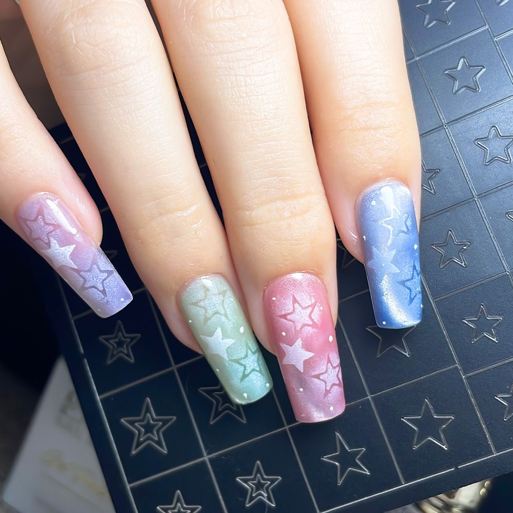 Spray Painted Nail Art Stickers H345 - Star - DTK Nail Supply