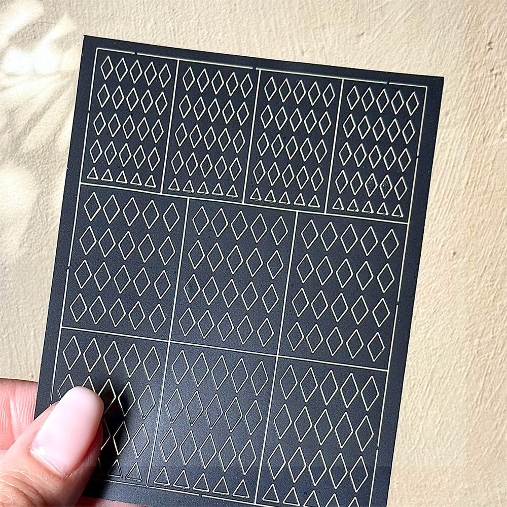 Spray Painted Nail Art Stickers H366 - Diamond - DTK Nail Supply