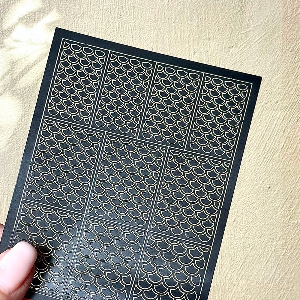 Spray Painted Nail Art Stickers H368 - Scales - DTK Nail Supply